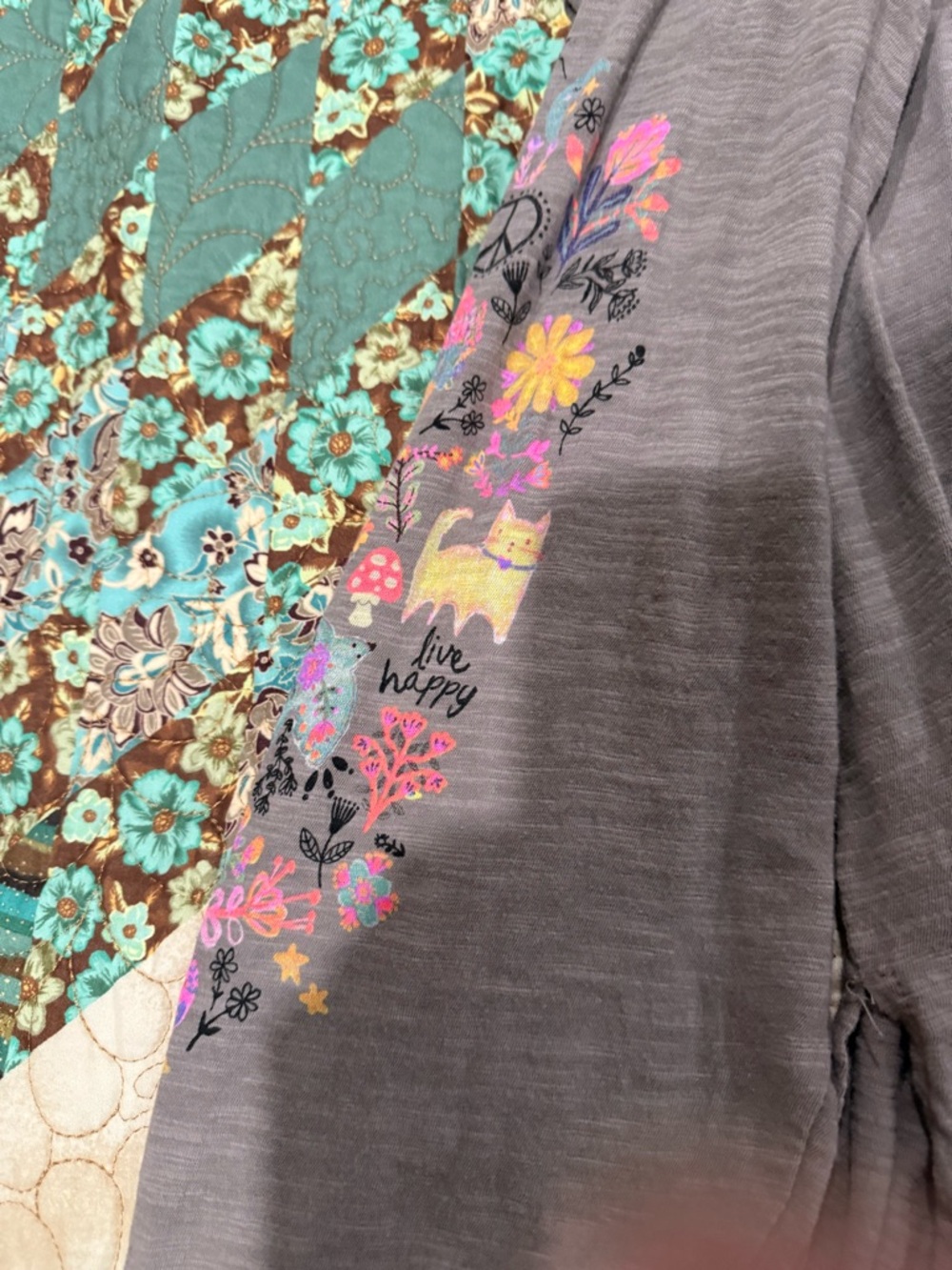 Natural Life oversized cotton doodle long sleeve t-shirt in ash XL - Picture 8 of 8